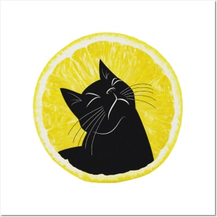 Summer Lemon Cat Posters and Art